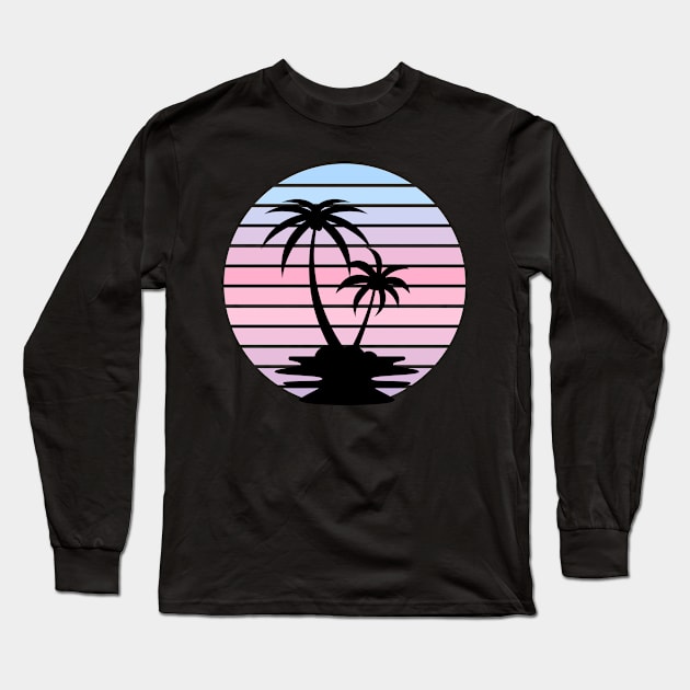 Palm Tree Sunset Long Sleeve T-Shirt by TeeNZ